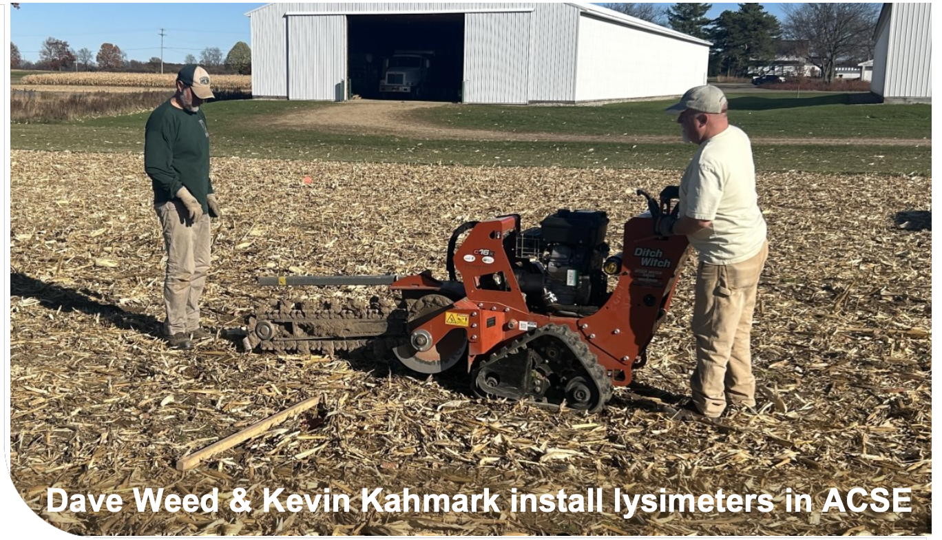 Dave Weed & Kevin Kahmark install lysimeters